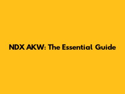 NDX AKW: The Essential Guide