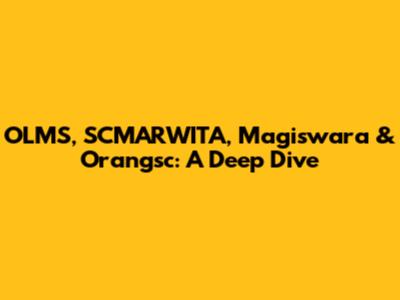 OLMS, SCMARWITA, Magiswara & Orangsc: A Deep Dive