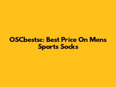OSCbestsc: Best Price On Men's Sports Socks