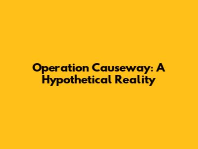 Operation Causeway: A Hypothetical Reality