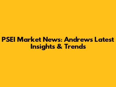 PSEI Market News: Andrew's Latest Insights & Trends