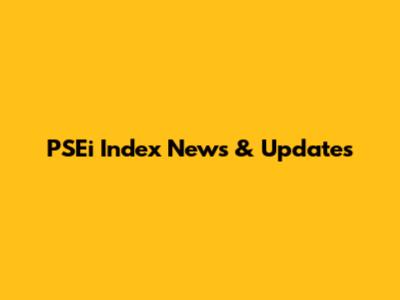 PSEi Index News & Updates