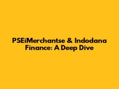 PSEiMerchantse & Indodana Finance: A Deep Dive