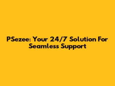 PSezee: Your 24/7 Solution For Seamless Support