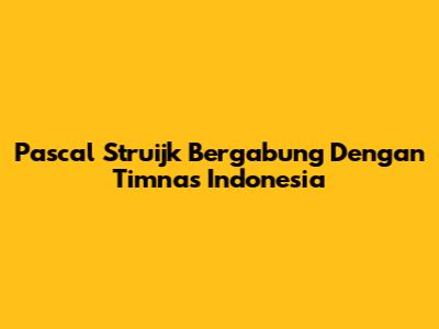 Pascal Struijk Bergabung Dengan Timnas Indonesia