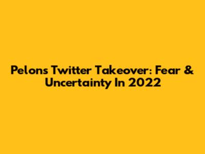 Pelon's Twitter Takeover: Fear & Uncertainty In 2022
