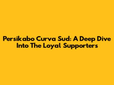 Persikabo Curva Sud: A Deep Dive Into The Loyal Supporters