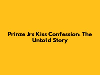 Prinze Jr's Kiss Confession: The Untold Story