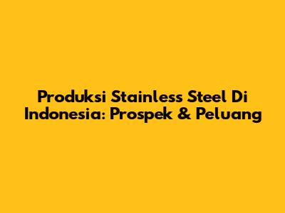 Produksi Stainless Steel Di Indonesia: Prospek & Peluang