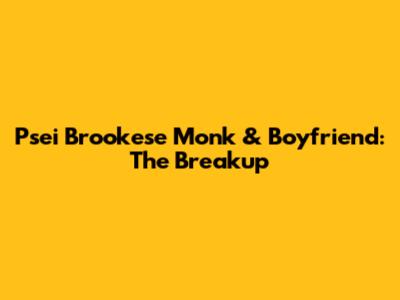 Psei Brookese Monk & Boyfriend: The Breakup