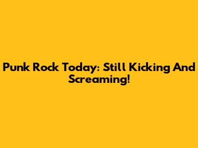 Punk Rock Today: Still Kicking And Screaming!