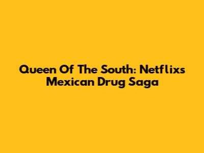 Queen Of The South: Netflix's Mexican Drug Saga