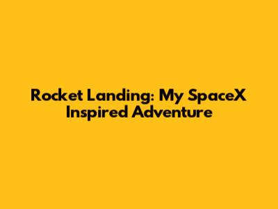 Rocket Landing: My SpaceX Inspired Adventure