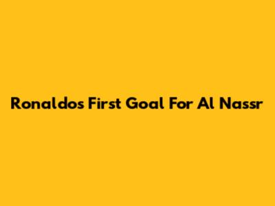 Ronaldo's First Goal For Al Nassr