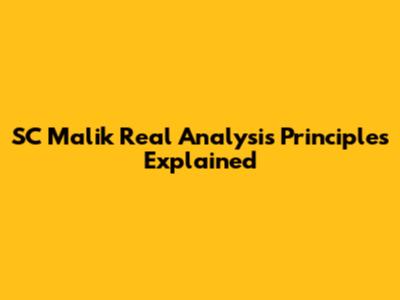 SC Malik Real Analysis Principles Explained