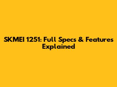 SKMEI 1251: Full Specs & Features Explained