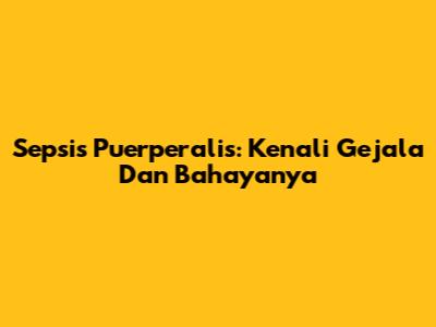 Sepsis Puerperalis: Kenali Gejala Dan Bahayanya