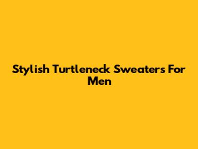 Stylish Turtleneck Sweaters For Men