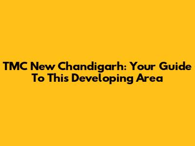 TMC New Chandigarh: Your Guide To This Developing Area