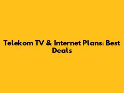 Telekom TV & Internet Plans: Best Deals