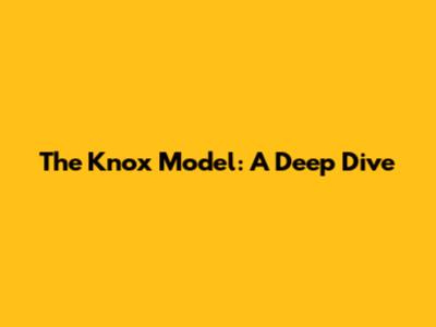 The Knox Model: A Deep Dive