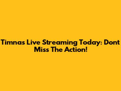 Timnas Live Streaming Today: Don't Miss The Action!