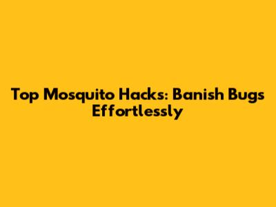 Top Mosquito Hacks: Banish Bugs Effortlessly
