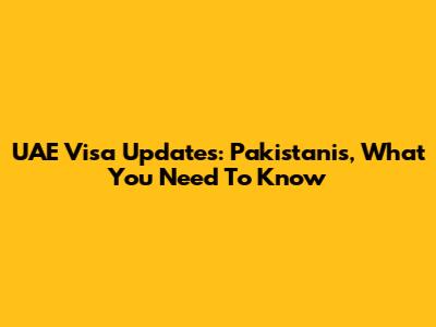 UAE Visa Updates: Pakistanis, What You Need To Know
