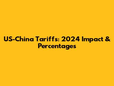 US-China Tariffs: 2024 Impact & Percentages