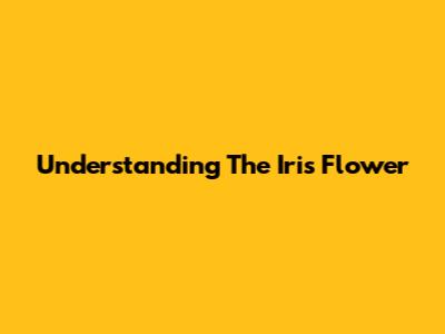 Understanding The Iris Flower