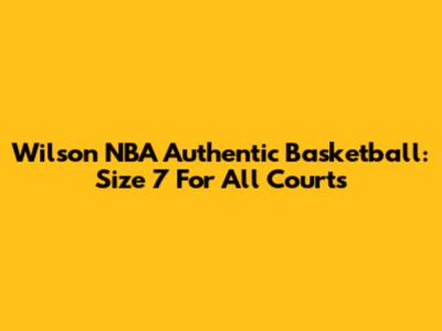 Wilson NBA Authentic Basketball: Size 7 For All Courts