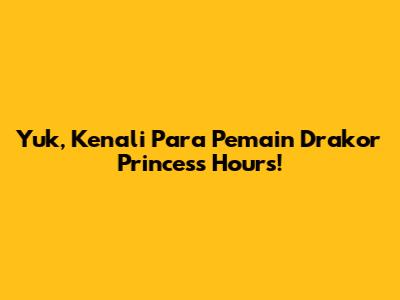Yuk, Kenali Para Pemain Drakor Princess Hours!